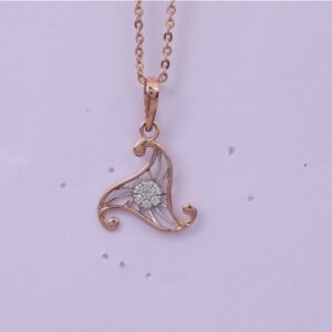 18 carat gold real daimonds ladies pendants RH-LP967
