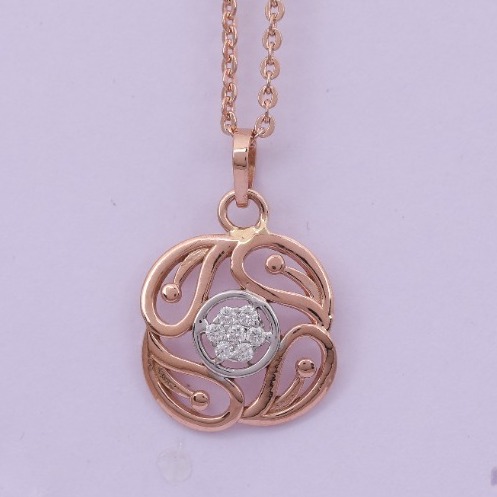 18 carat gold real daimonds pendants RH-LP952