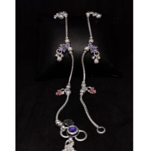 silver classical ladies anklets payal RH-LA890