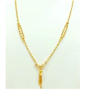 22 carat gold ladies modern latkan dokiya chain rh-dc727