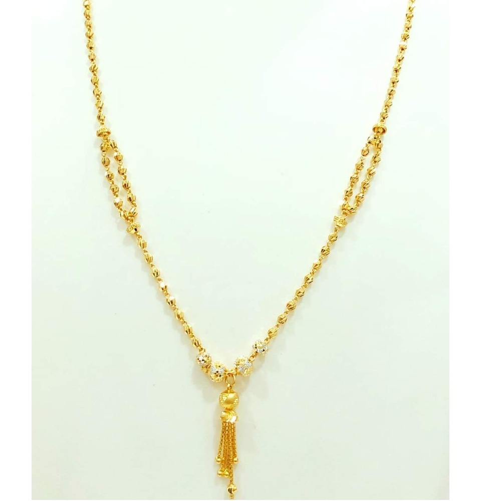 22 carat gold ladies modern latkan dokiya chain rh-dc727