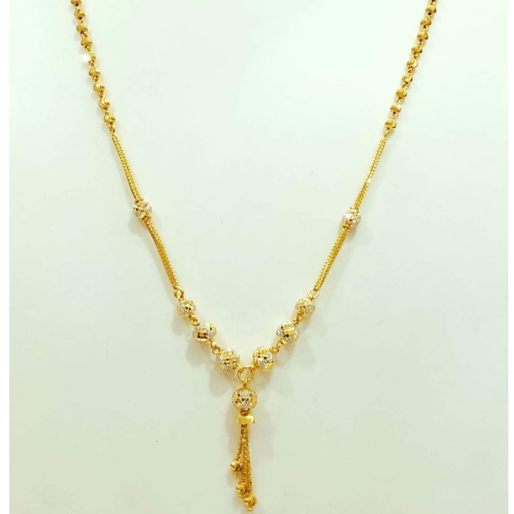 22 carat gold ladies latkan dokiya chain RH-DC725