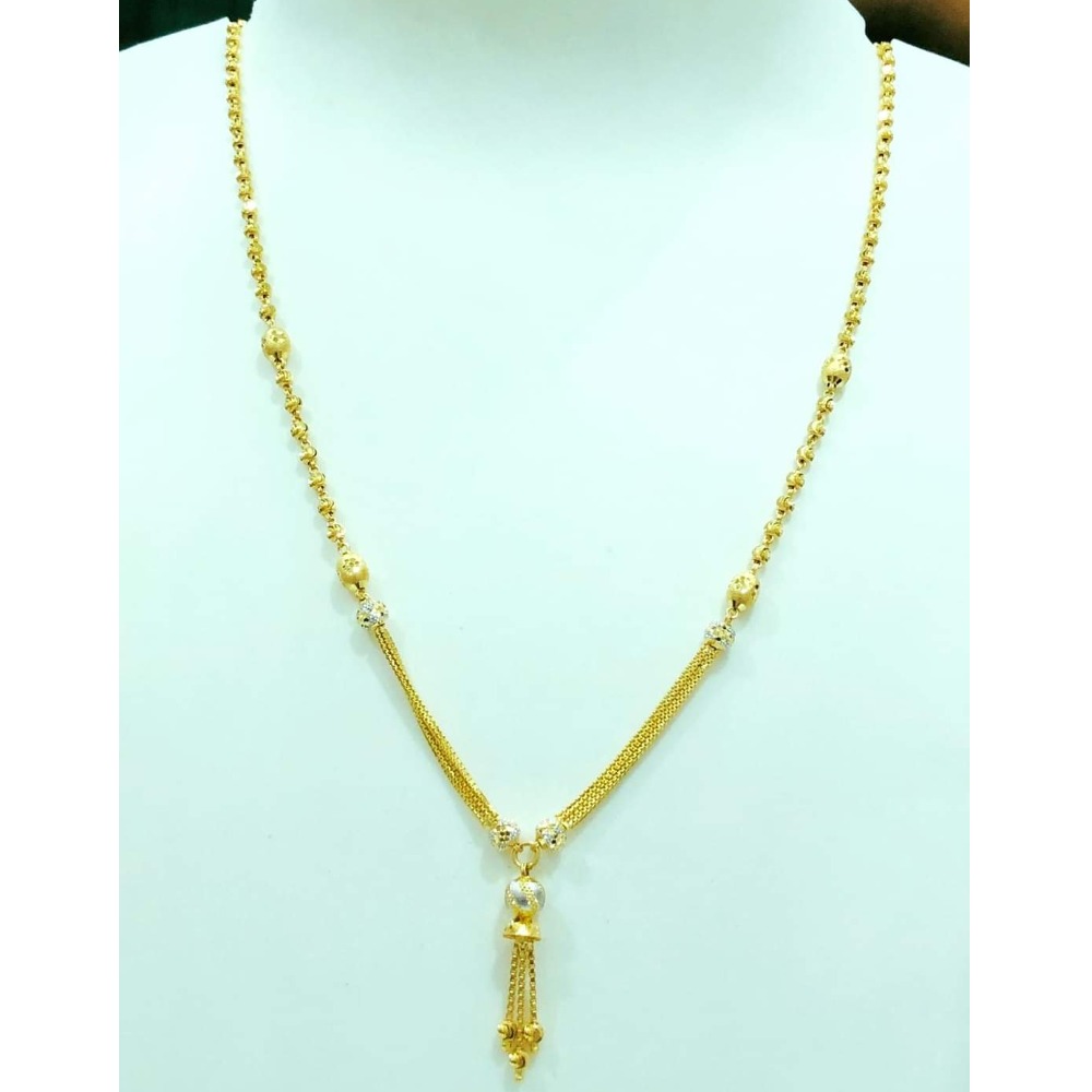 22 carat gold ladies antic latkan dokiya chain RH-DC722