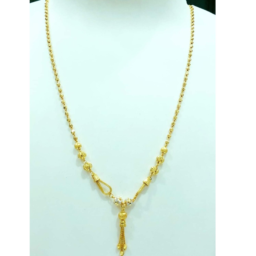 22 carat gold ladies fancy dokiya  chain rh-dc720