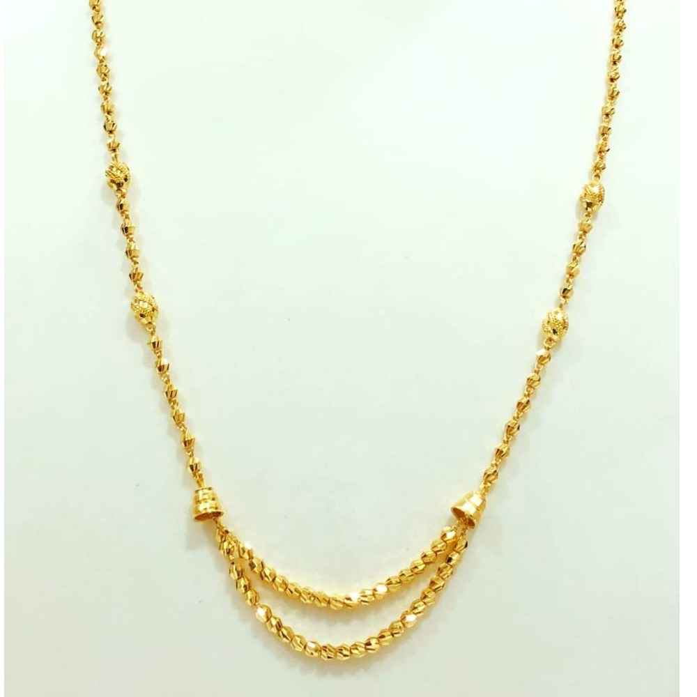 22 carat gold ladies fancy balls dokiya chain rh-dc717