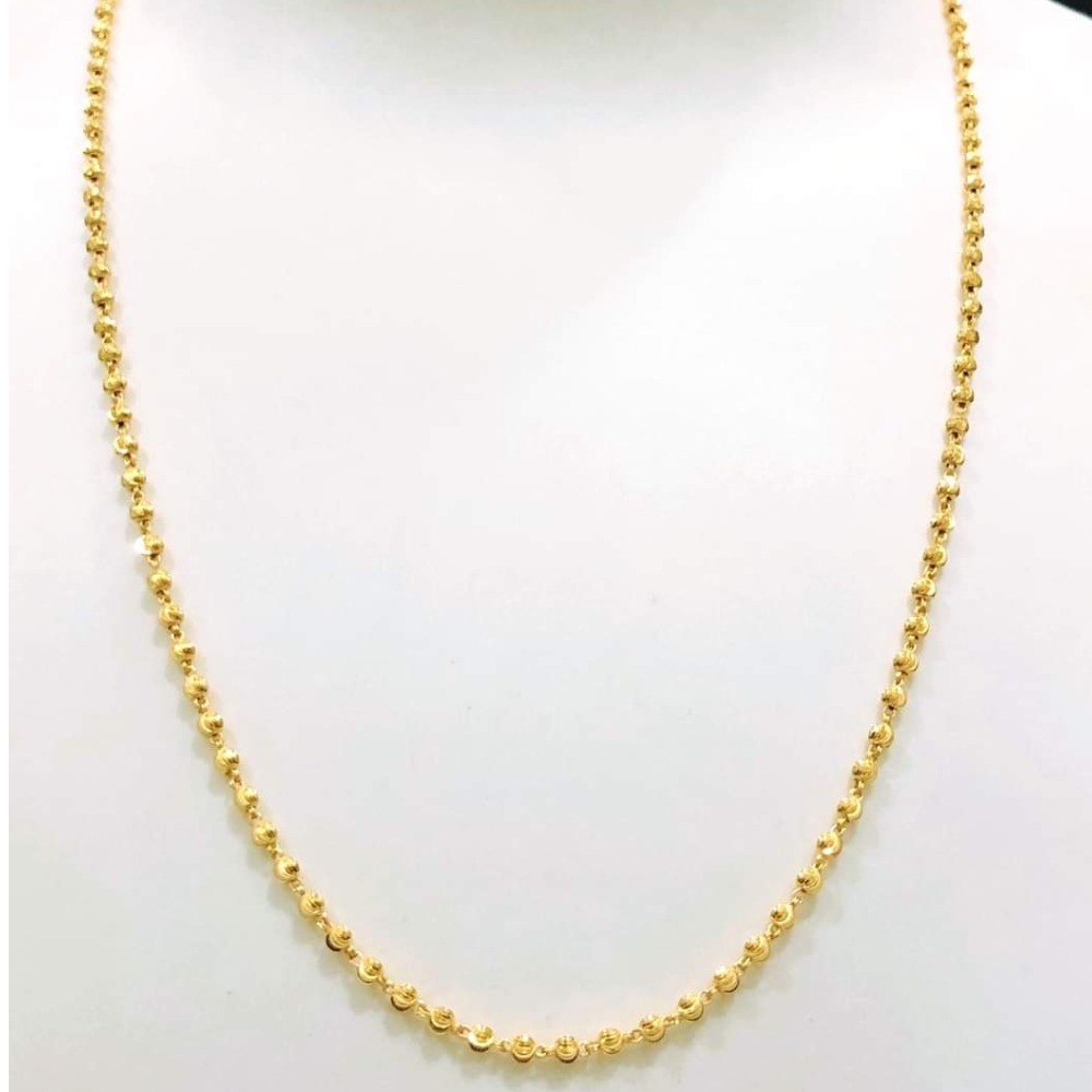 22 carat gold ladies balls dokiya chain rh-dc715