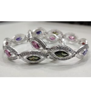 Silver ladies bangles rh-lb658