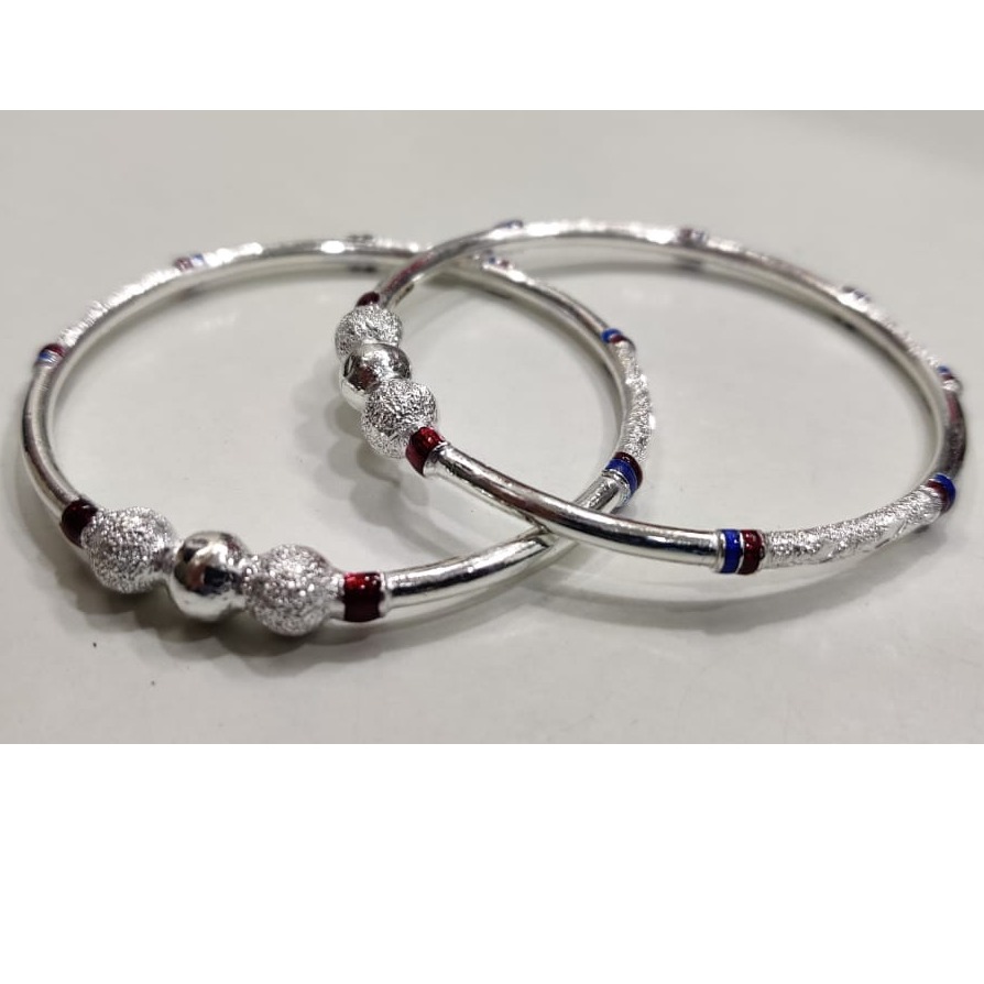 silver ladies vaccum fancy bangles RH-BL652