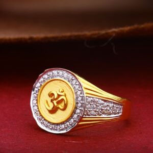 22Kt Gold Om Gents Rings RH-GR055