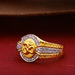22Kt Gold Om Gents Rings RH-GR022
