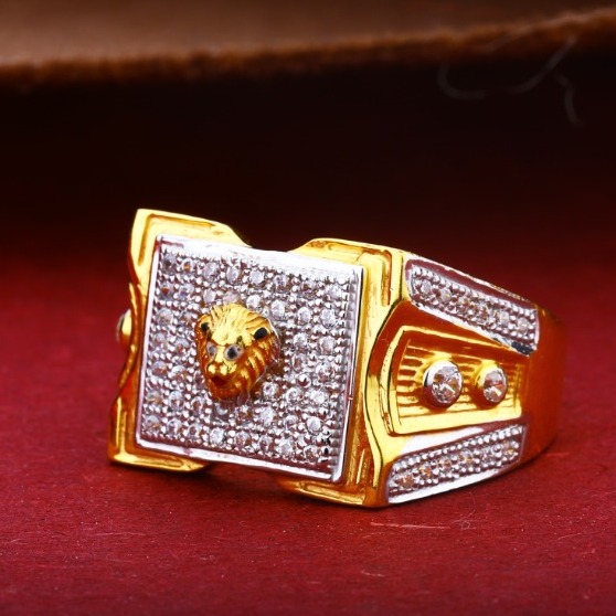 22Kt Gold Gents Lion Ring RH-GR04