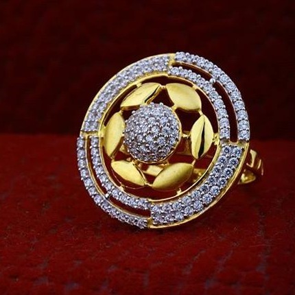 22Kt Gold ladies party wear ring RH-gR048