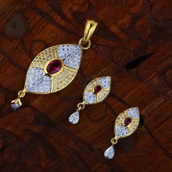 916 gold chain pendantset RH_pset63