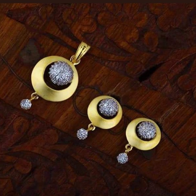916 gold chain pendantset RH_pset61