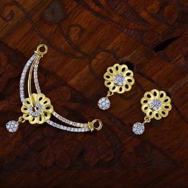 22kt gold Cz mangalsutar pendalset RH_mspset50