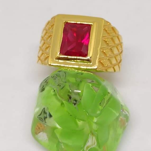916 Gold Rubi Gents Ring RH-GR025