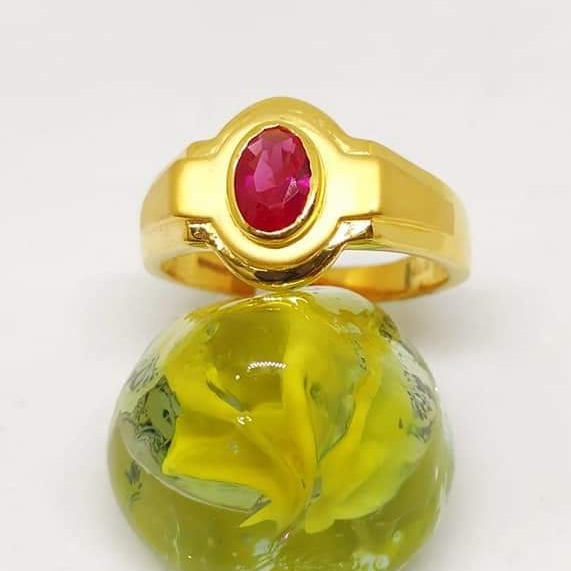 916 Gold Rubi Gents Ring RH-GR022