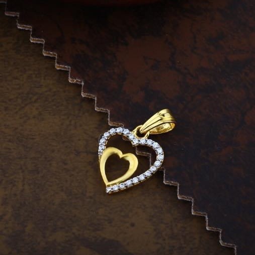 916 Gold heart CZ  pendal RH-CH022