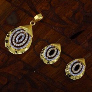 916 gold CZ Chain P set RH-PSET88