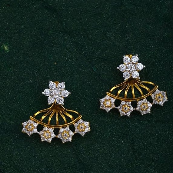 916 Gold CZ Folding earring RH-ER48