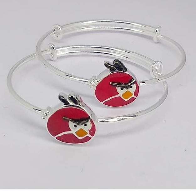 925 starling silver kids angry Bird Desgin hand kada RH-925Kk85