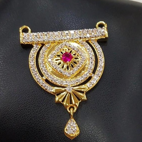 916 Gold 22kt Rubi Diamond Mangalsutra Pendal RH-MSP24
