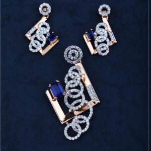 18Kt Rose Gold Calssic Pendal Butti Set RH-18RGPSET04