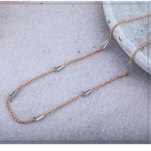 18kt RoseGold Dokiya  Rodium Chain RH-RGC25