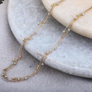 18kt RoseGold Dokiya  Rodium Chain RH-RGC24