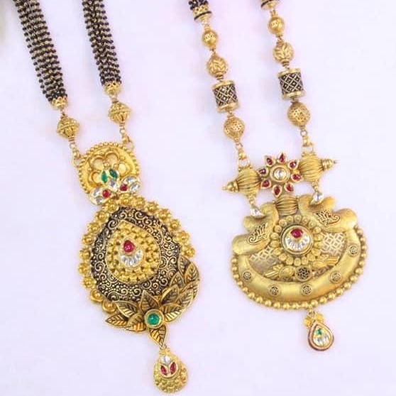 22Kt Gold Jadter Gold Mangalsutra  RH-JM51