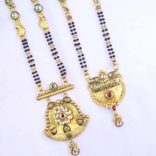 22Kt Gold Jadter Gold Mangalsutra  RH-JM46