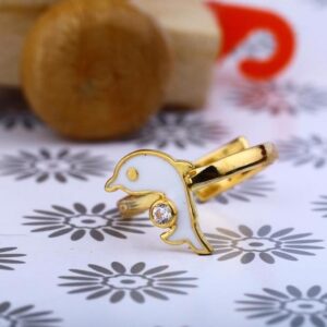 22kt Gold Fish Desgin Floding Bacha Ring RH-GB01