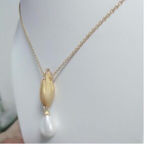 916 Gold Folding Namasta Chain Pendal RH-CP45