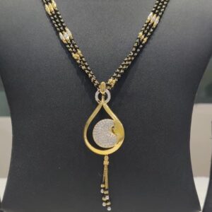 916 Hm Gold Mangalsutra Daliy Wear RH-GM045