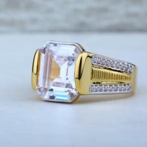 916 Gold Singal Stone Gents Ring RH-GR104
