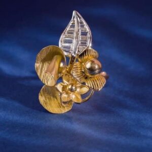916 Gold Spra Dull Ladies Ring RH-SLR050