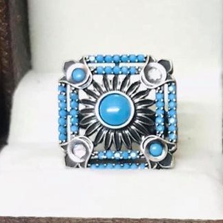 925 Starling Silver Antic Ladies Ring RH-925SR006