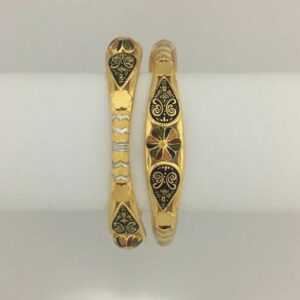 916 Gold Antique Kadli Bangle RH-B008