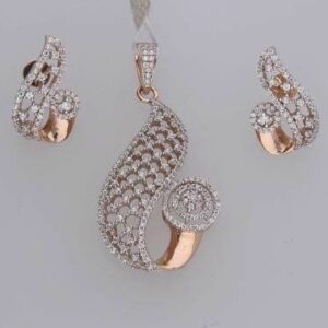 18KT Rose Gold plated Delicate Pendant Set RH-PS001