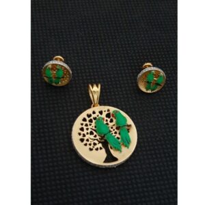 916 Gold Exclusive Parrot Design Pendant Set For Women RH-PS001