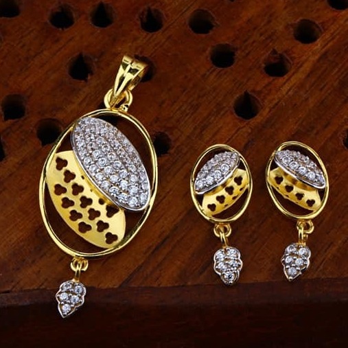 916 gold cz Pendant Set ps-0014