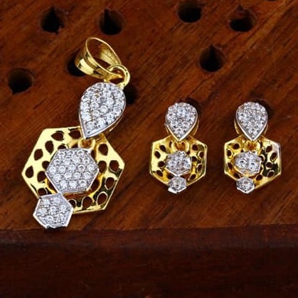 916 gold cz Pendant Set ps-0013