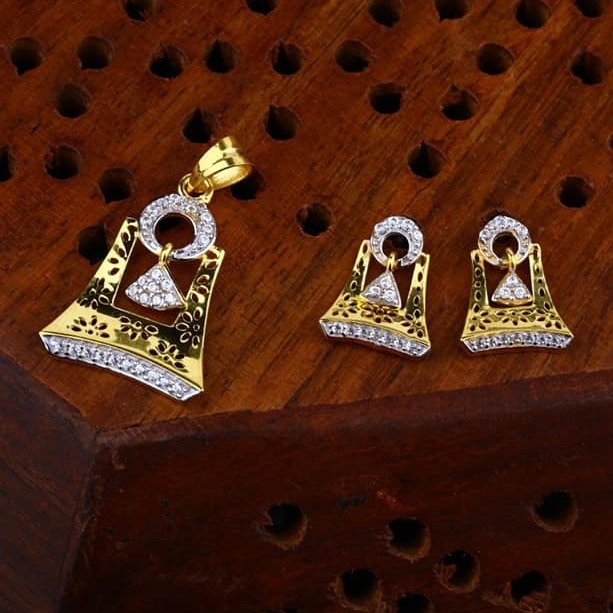 916 gold cz Pendant Set ps-0010