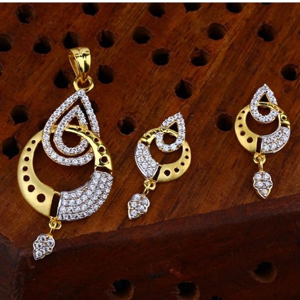 916 gold cz Pendant Set ps-0003