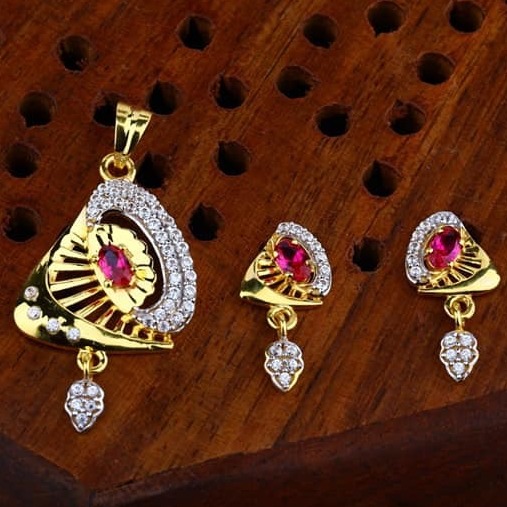 916 gold cz pendant Set ps-0002