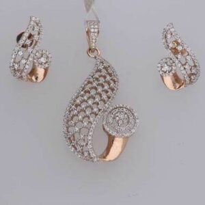 18kt rose gold pendant Set