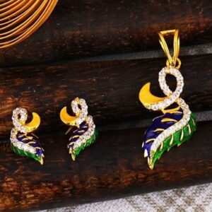 916 gold cz Pendant Set