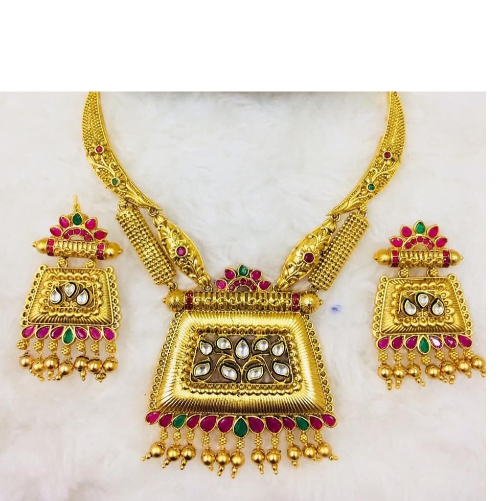 916 rajwadi Gold Set