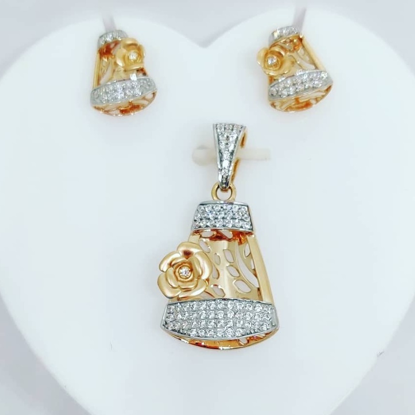 gold CZ Chain P set  CPS-0003