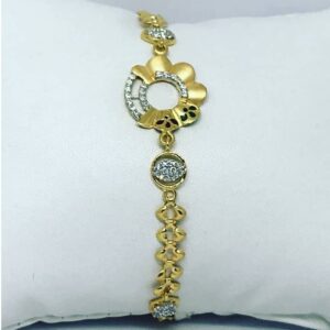 Gold CZ Colourfull Ladies Lucky LL-0004